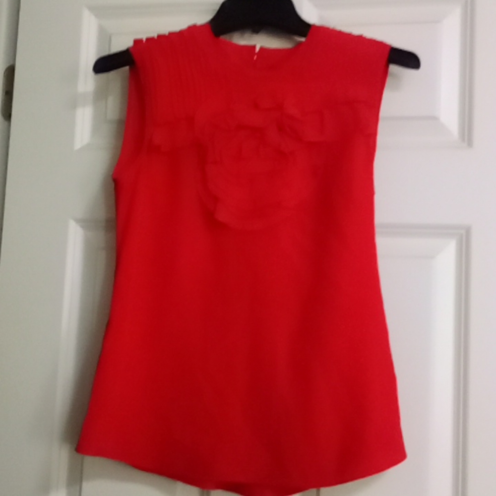 BCBG MAXAZRIA Mock Top, Size XXS, Red